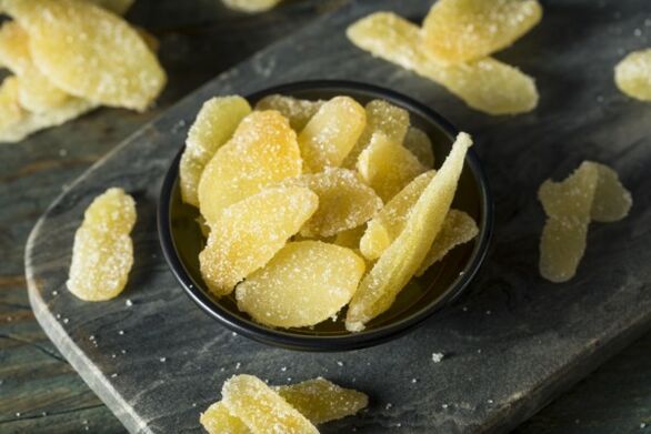 Gengibre cristalizado é uma deliciosa sobremesa que beneficia os homens